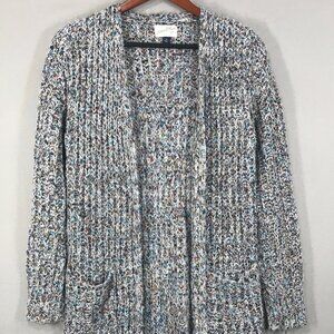 Universal Thread Open Cardigan Women's XS Gray Sweater Chunky Knit Pockets